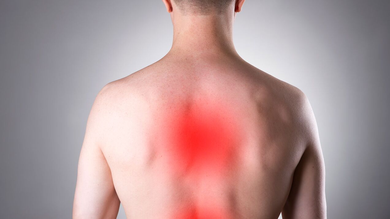bolesť chrbta v dôsledku osteochondrózy