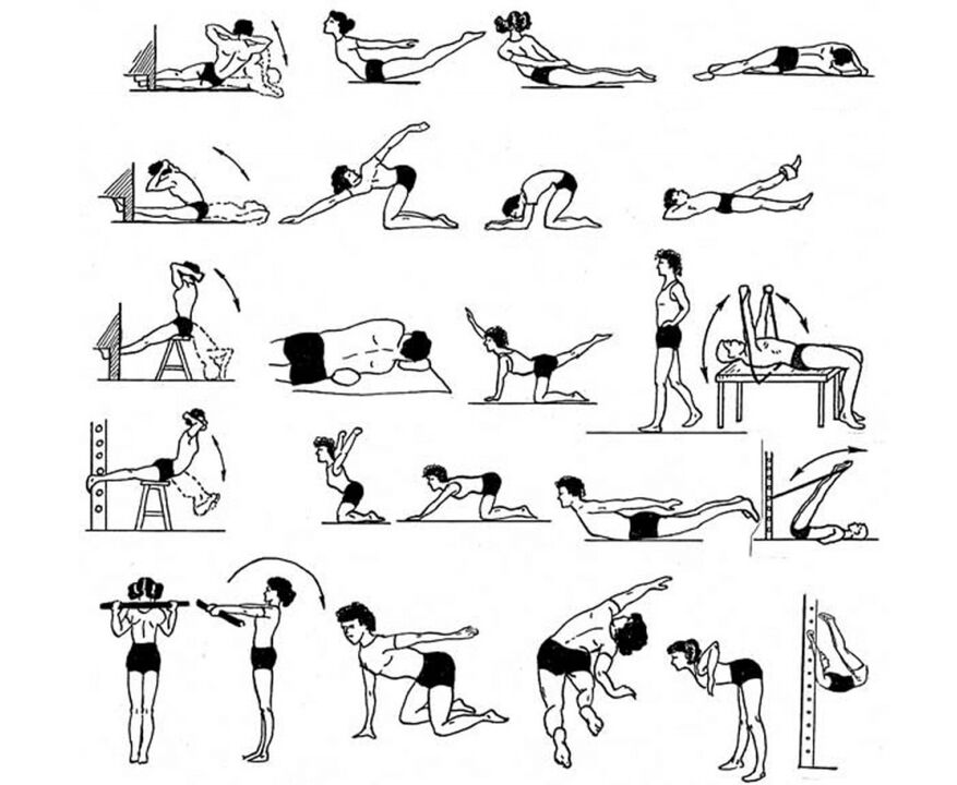 terapeutické cvičenia pre osteochondrózu